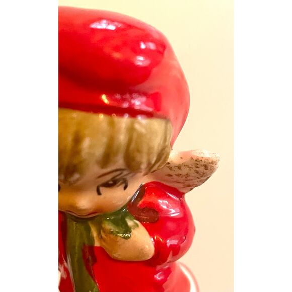 VTG Lefton Sweet Lil Angels Figurines with Berets Christmas Set of 2 - Picture 10 of 10